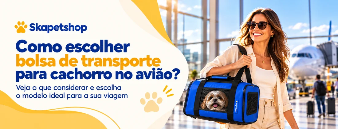 Como escolher bolsa de transporte para cachorro no avião