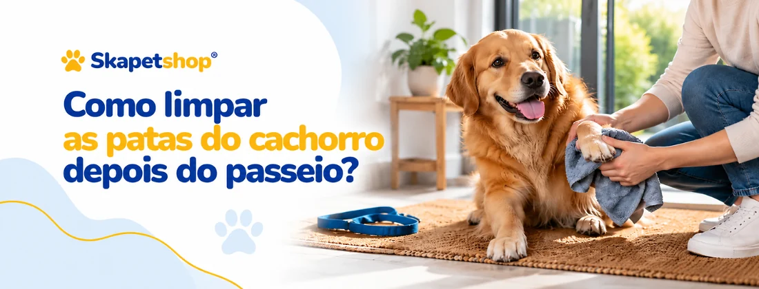 Como limpar as patas do cachorro depois do passeio
