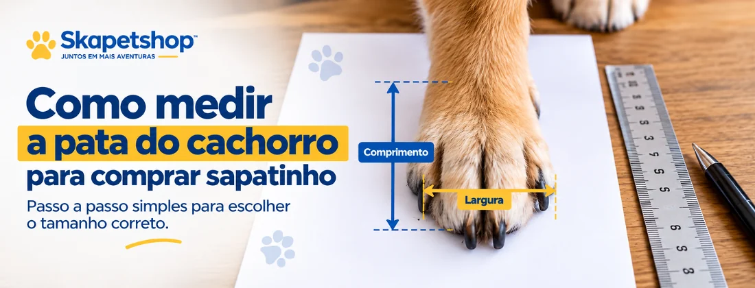 Como medir a pata do cachorro para escolher o tamanho do sapatinho