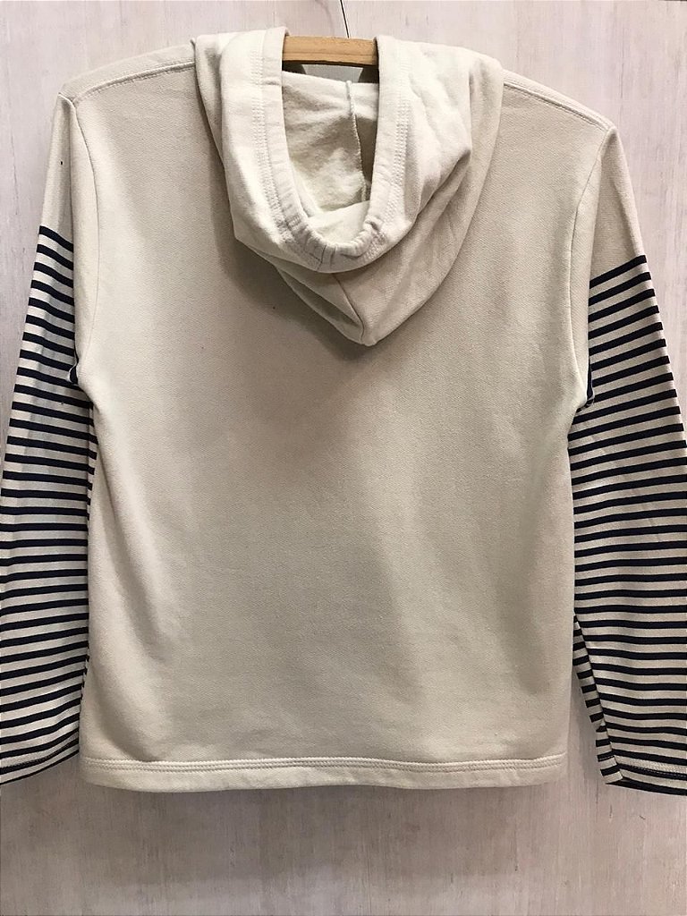 cream wool moletom com capuz
