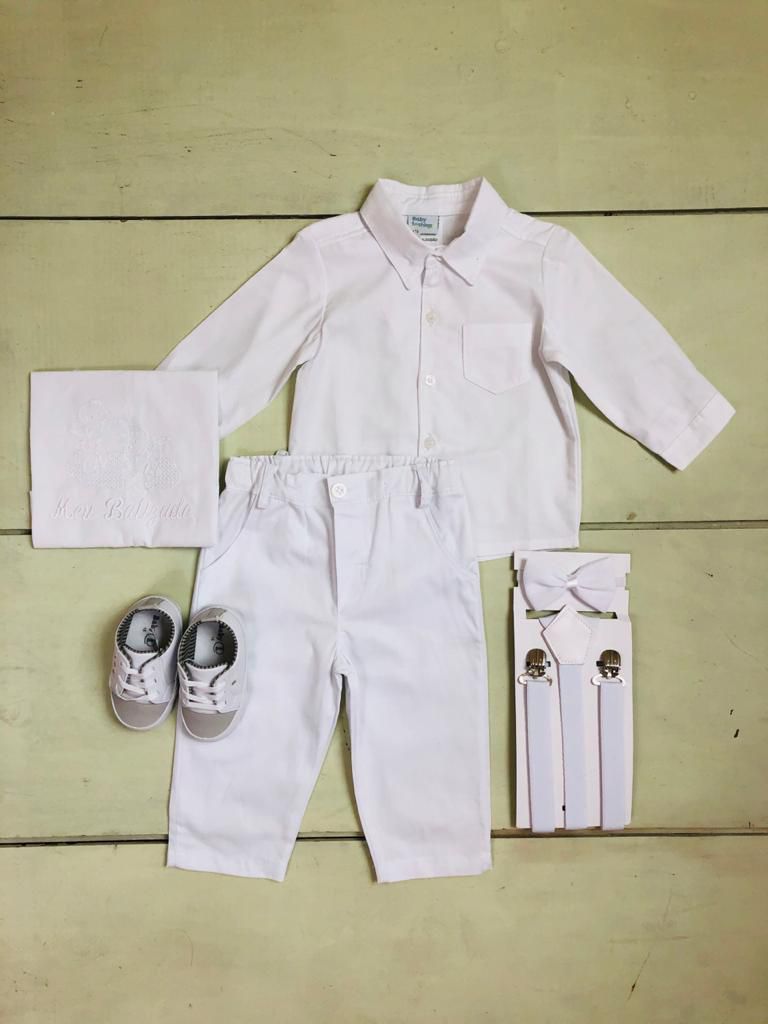 Conjunto bebe de Batizado camisa e calça Branco Baby Fashion - Tipinhos  Moda Infantil e Juvenil