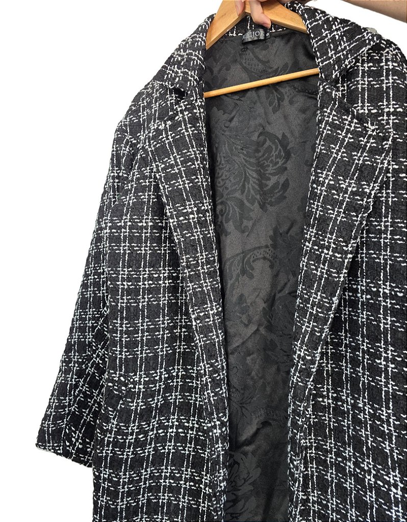Casaco Tweed Black - Meijor