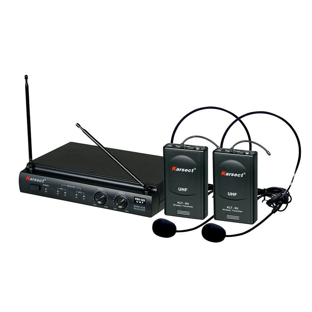 Microfone Headset Sem Fio Duplo Karsect KRU302 - Krunner - Loja de