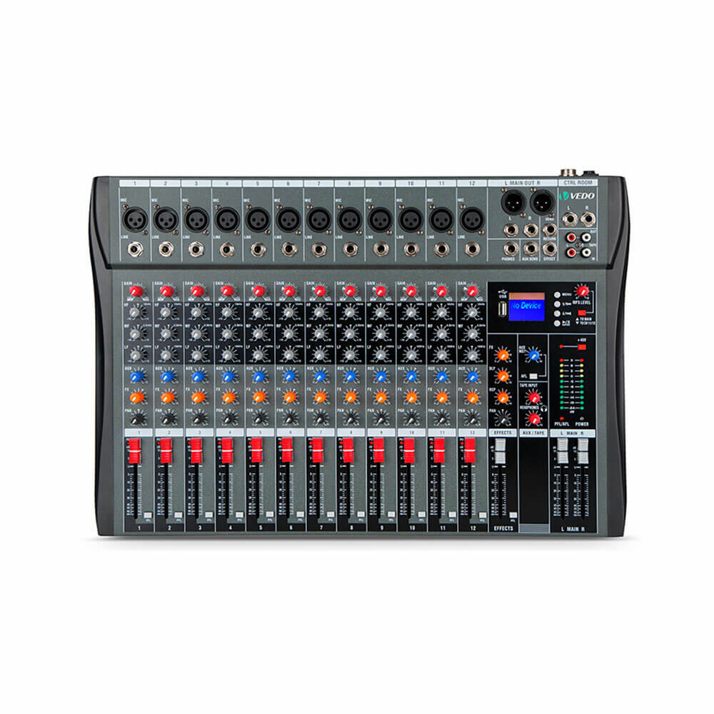 Mesa de Som 12 Canais Vedo VDA212L - Krunner - Loja de