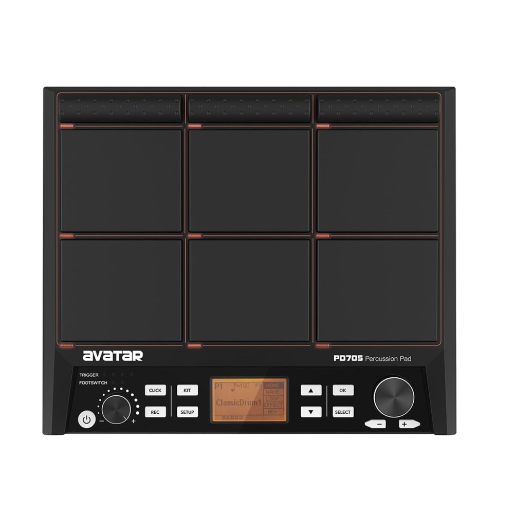 Pad de Percussão Avatar PD705 Drum Samples Portátil - Krunner