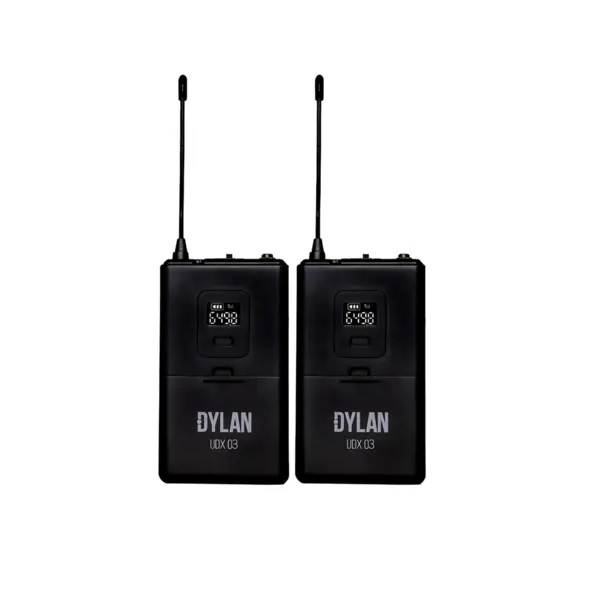 Microfone Sem Fio Duplo Headset e Lapela Dylan UDX-06 Multi