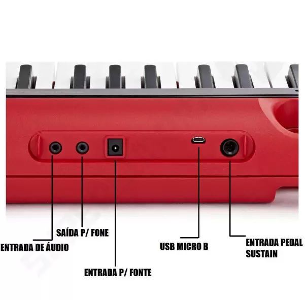 Teclado 61 Teclas Casio Casiotone CT-S200 5/8 Vermelho - Krunner