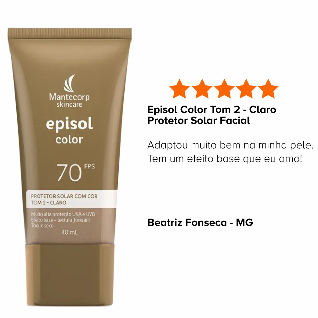 Proteção UVA/UVB com cor para pele clara.