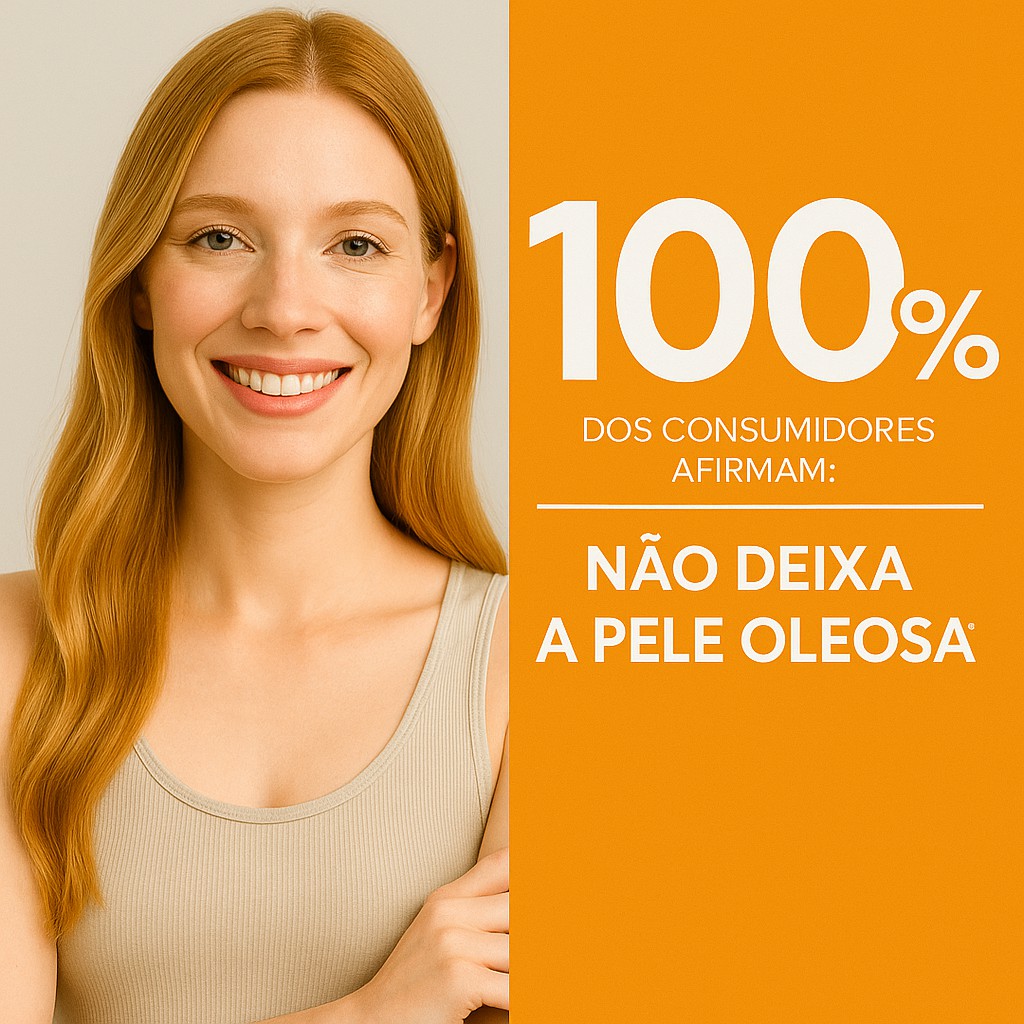 Eucerin Oil Control com cor clara e FPS 70 para proteção solar diária