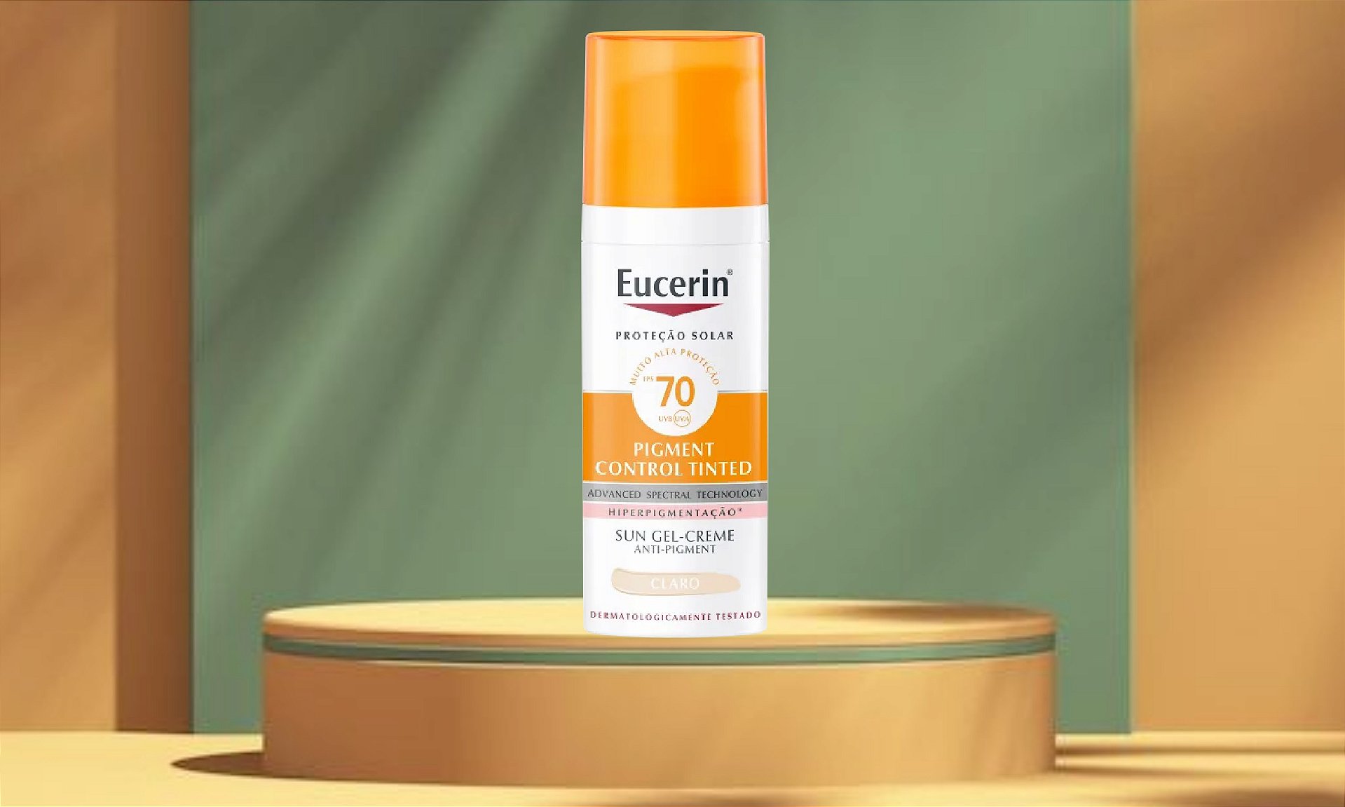 Protetor solar facial Eucerin Sun Pigment Control Tinted FPS 70 Cor Claro 50ml