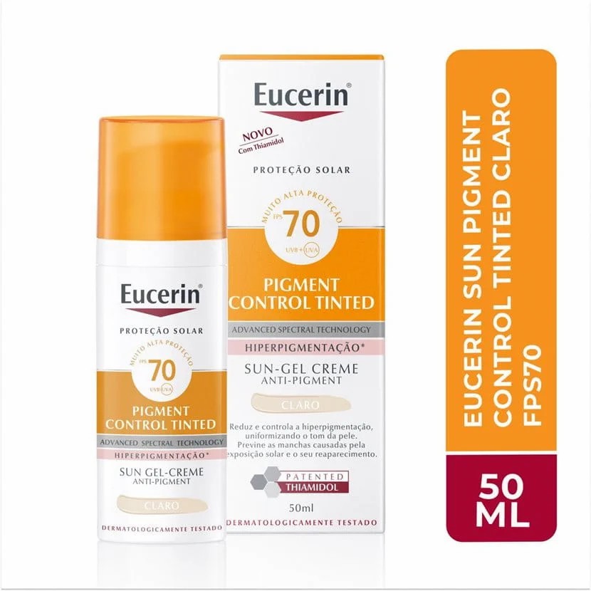 Eucerin Sun Pigment Control Tinted FPS 70 Cor Claro - Ideal para pele clara