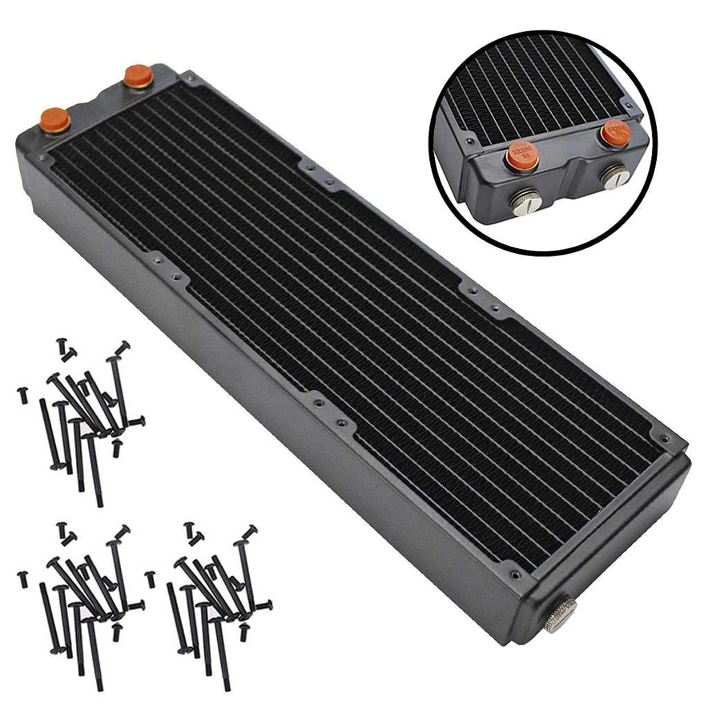 Radiador 360mm x 65mm de Cobre Freezemod G1/4 para Water Cooler