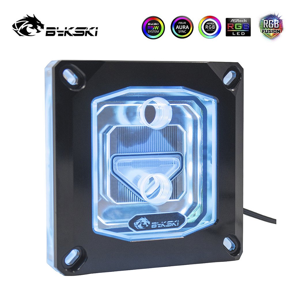 CPU Block Bykski Intel XPR-MK-I-V4 RGB 5v para water cooler