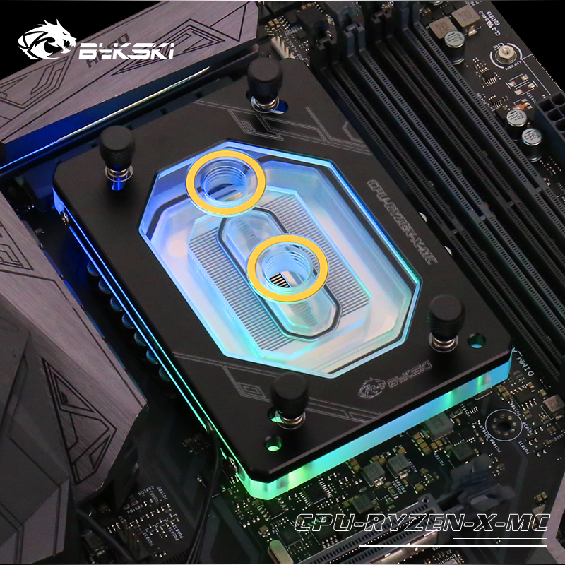 CPU Block Para Water Cooler Custom RGB 5v AMD AM5, AM4, AM3+, AM3