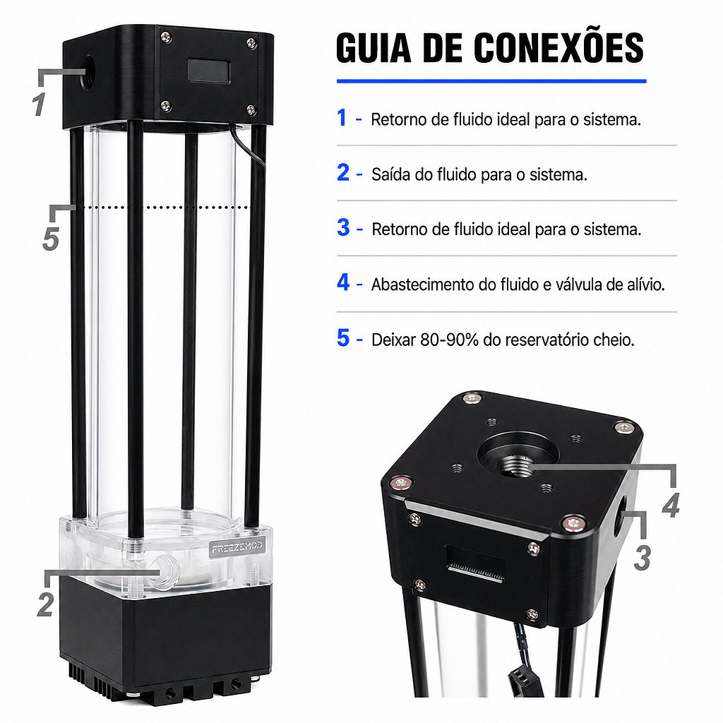 Bomba para Water Cooler FS6WX250 Freezemod 800l/h G1/4 - Power UP