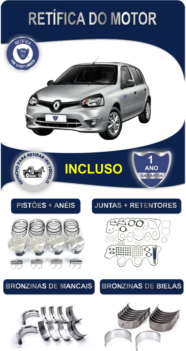 Retífica de Motor Renault Clio 1.6 16V D4D