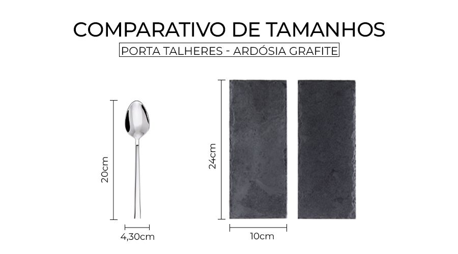 PORTA TALHERES - ARDÓSIA - COR GRAFITE - KIT COM 2 UNIDADES