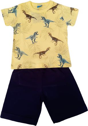 Conjunto Infantil Masculino Amarelo/ Azul - WRK - Multi Modas Baby