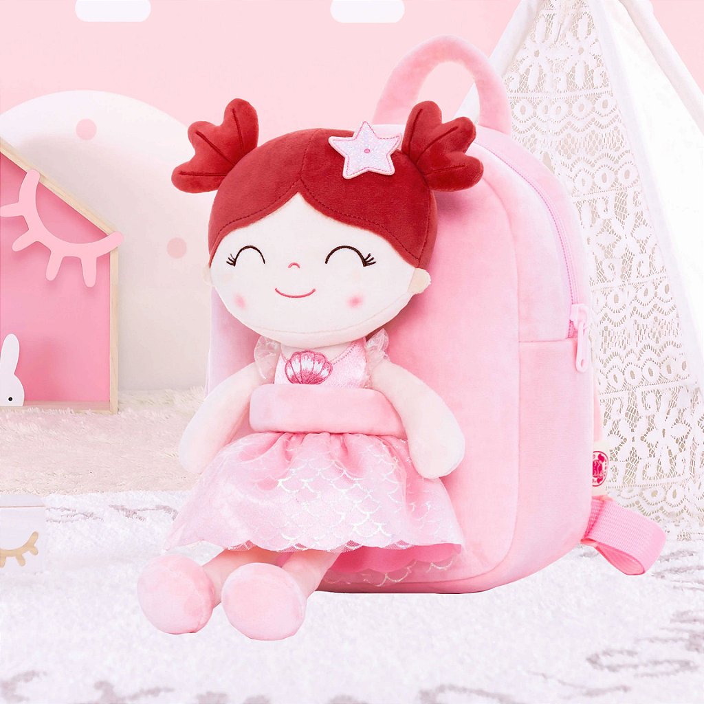 Mochila infantil Gloveleya by Metoo Princesas com Boneca removível Ari -  MiniSer - Coisas de Criança