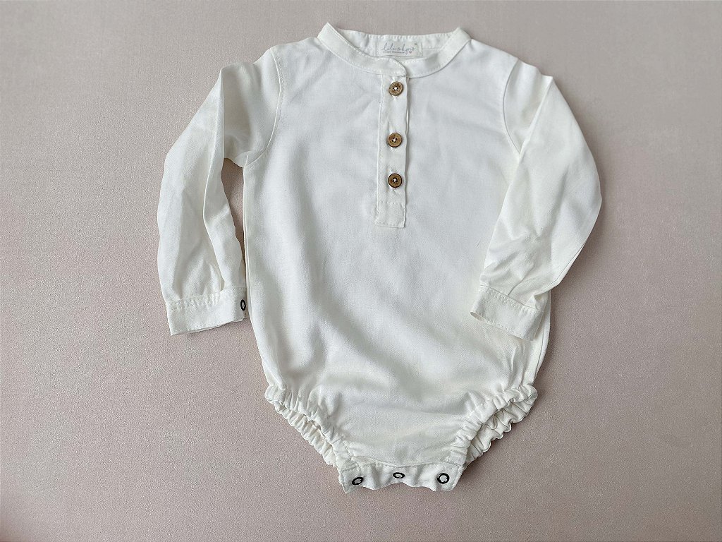 Body Camisa Social Bebê - Lili Okpis Baby Boutique
