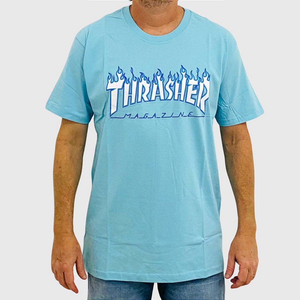 Camiseta thrasher azul sale
