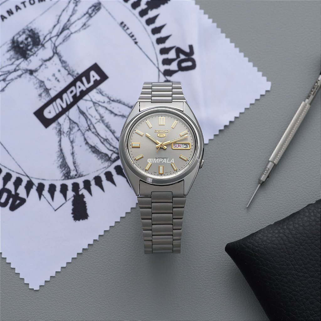 Relógio Seiko 5 SNXS75 Automático 37 mm Calibre 7S26 - Relojoaria