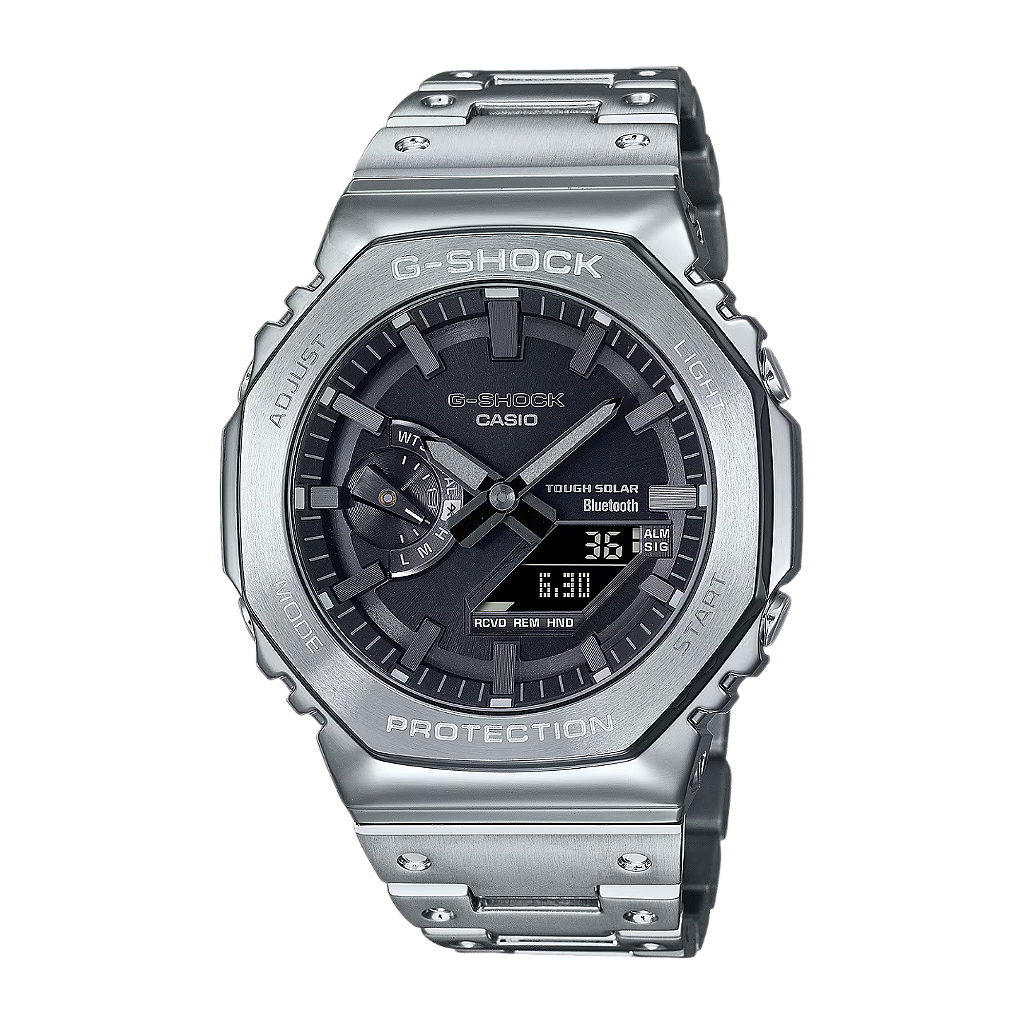 G-SHOCK BluetoothSolar GM-B2100D-1AJF腕時計 G-Shock GM-B2100D-1ADR Full Metal Prata Bluetooth 200M