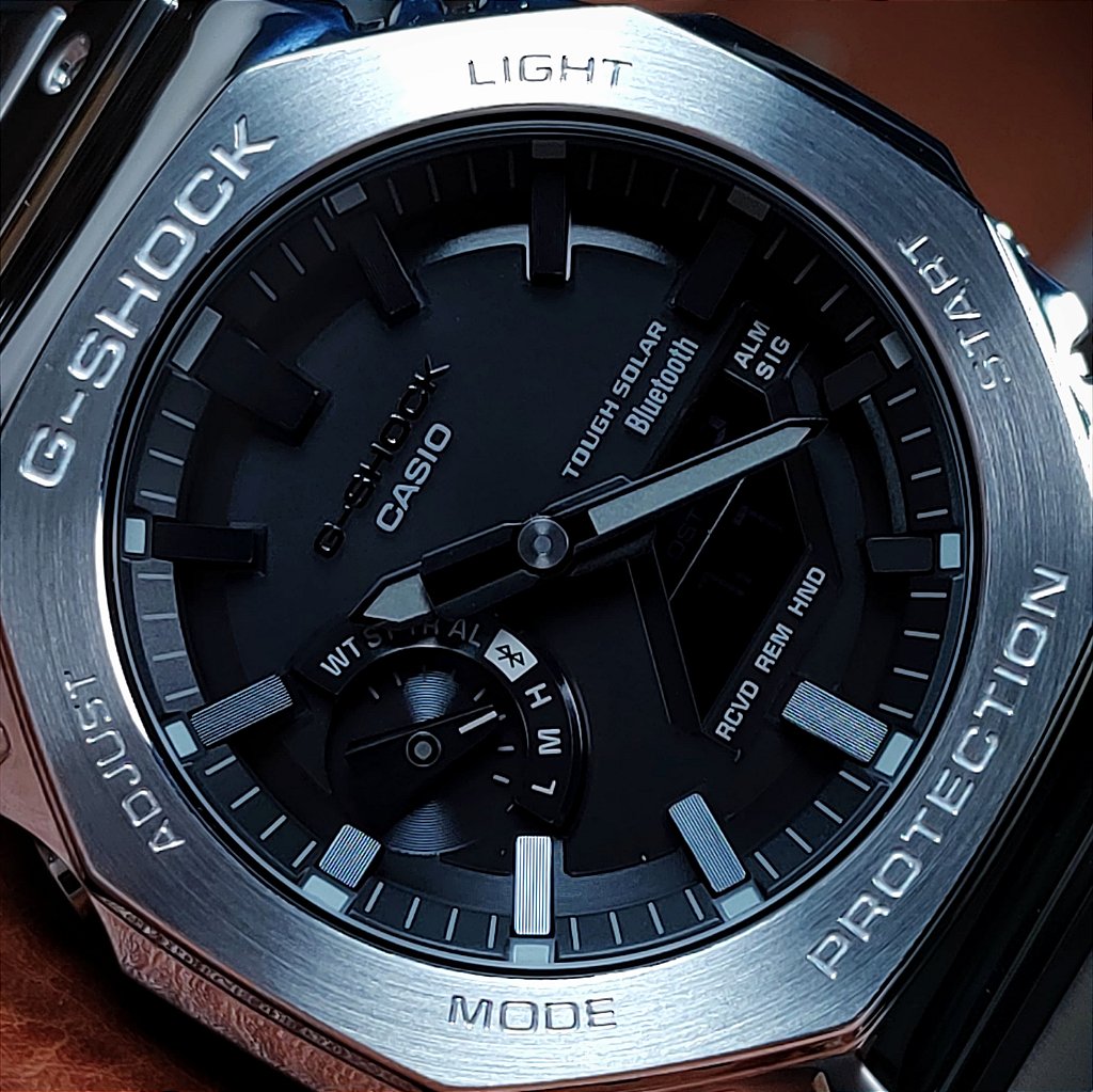 G-Shock GM-B2100D-1ADR Full Metal Prata Bluetooth 200M