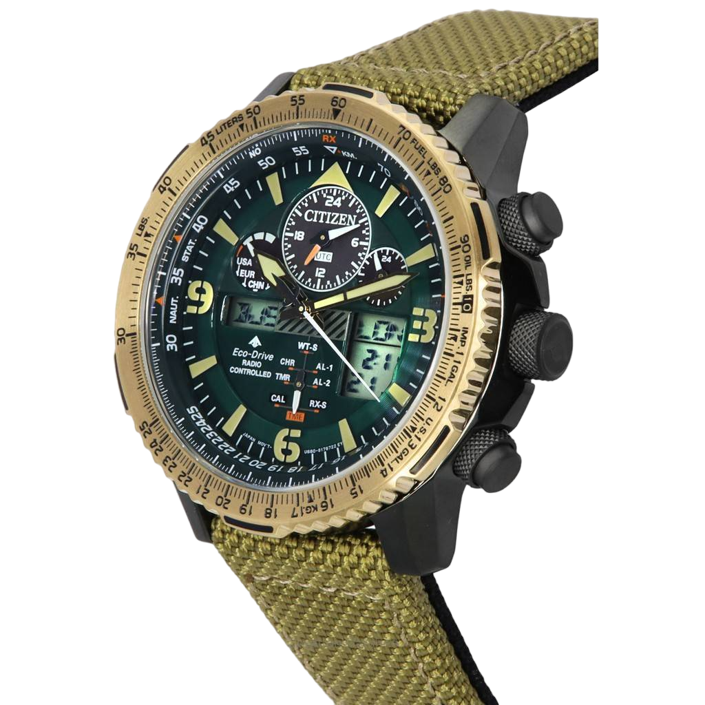 Citizen Skyhawk JY8074-11X Verde Eco-Drive 200M - Relojoaria
