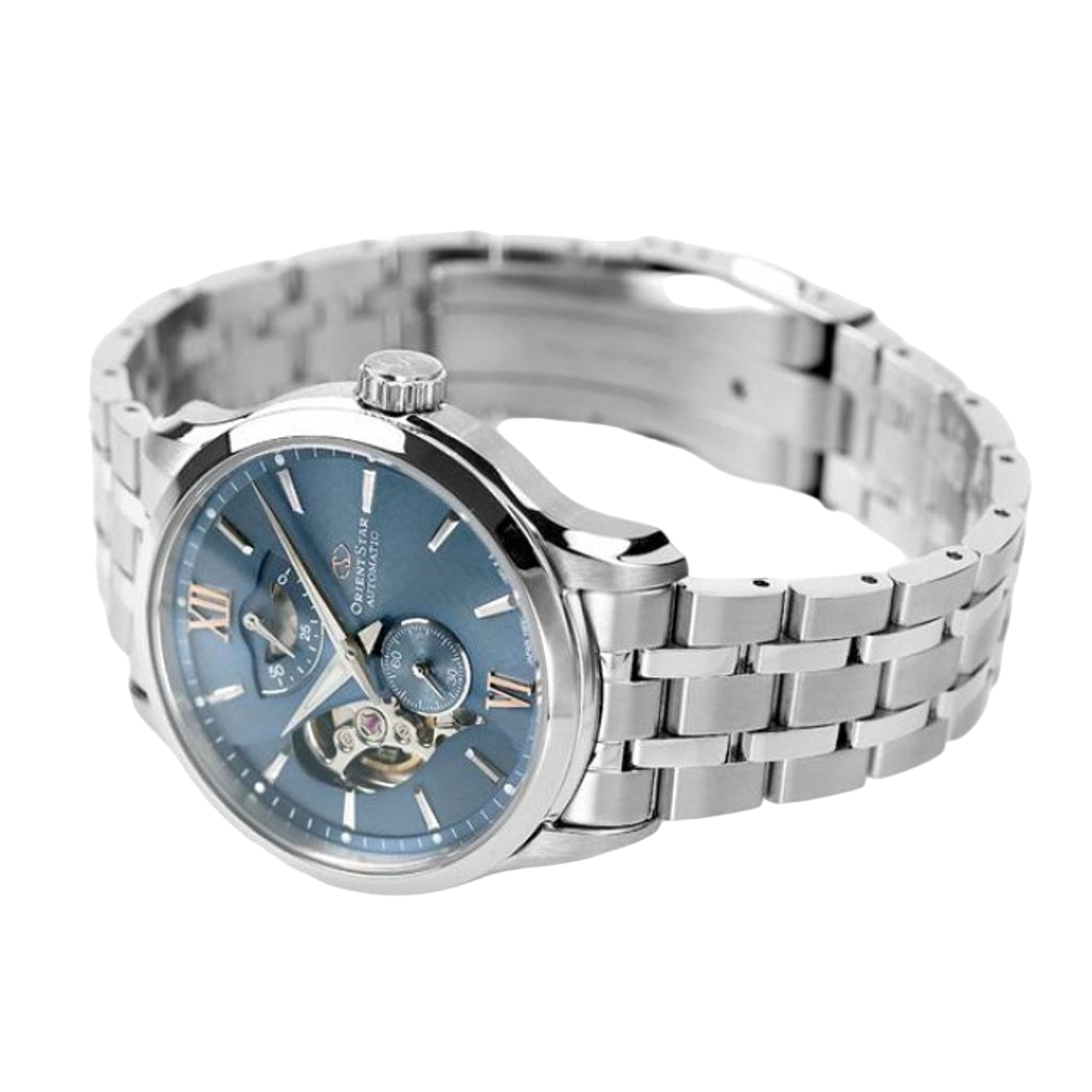 Relógio Orient Star Layered Automático Azul RE-AV0B08L00B
