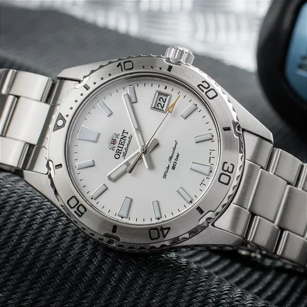 Orient Mako 40 Automático RA-AC0Q03S10B Safira 200m - Relojoaria