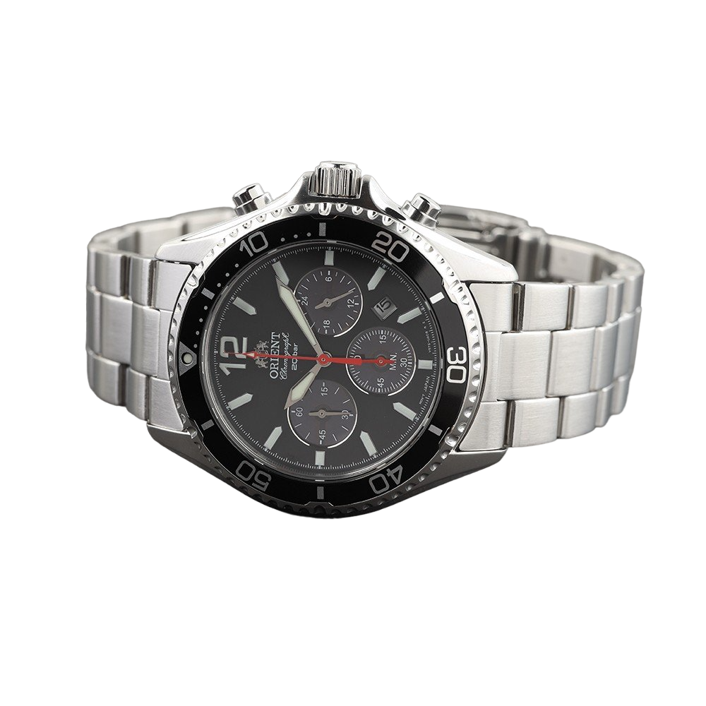 Orient Mako Solar RA-TX0202B10B Preto Safira 200m - Relojoaria