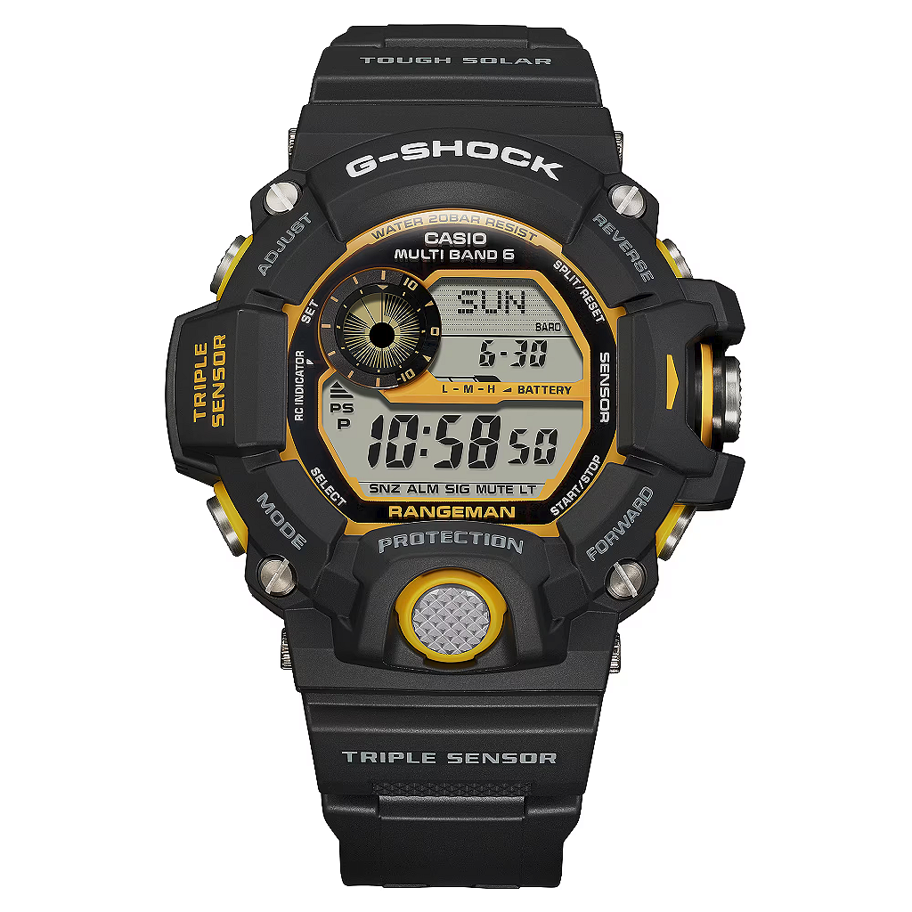 G-SHOCK Rangeman GW-9400Y-1DR Master of G Preto / Amarelo