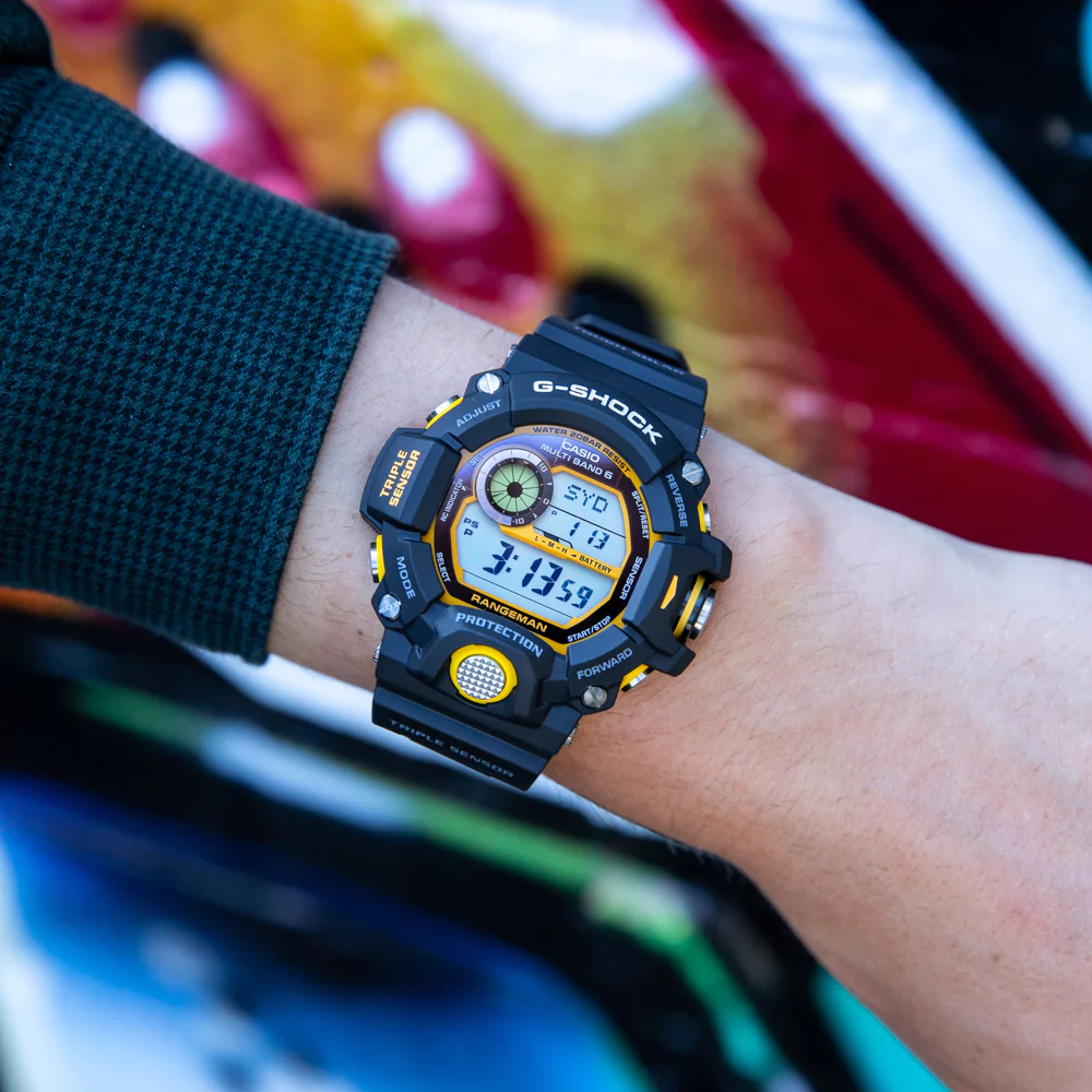 G-SHOCK Rangeman GW-9400Y-1DR Master of G Preto / Amarelo