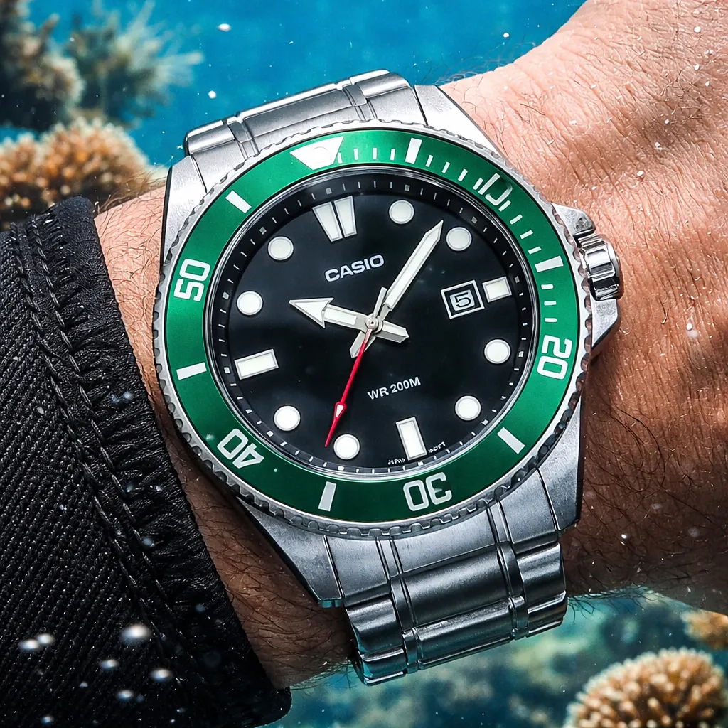 Casio Duro MDV-107D-3AVDF Preto Aço 200M - Relojoaria Impala