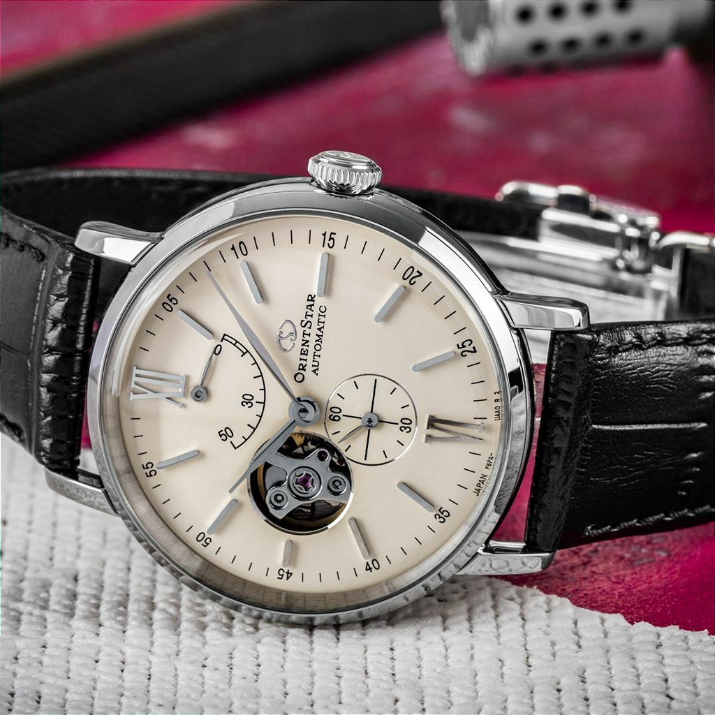 Orient Star RE-AV0002S00BClassic Open Heart Rose Gold Automático