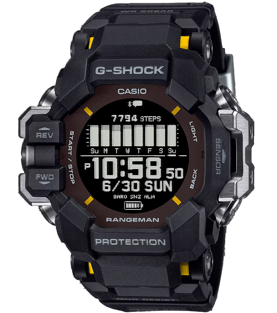 G-SHOCK GPR-H1000 RANGEMAN 腕時計 CASIO G-SHOCK Rangeman GPR-H1000-1DR Master of G Preto - Relojoaria