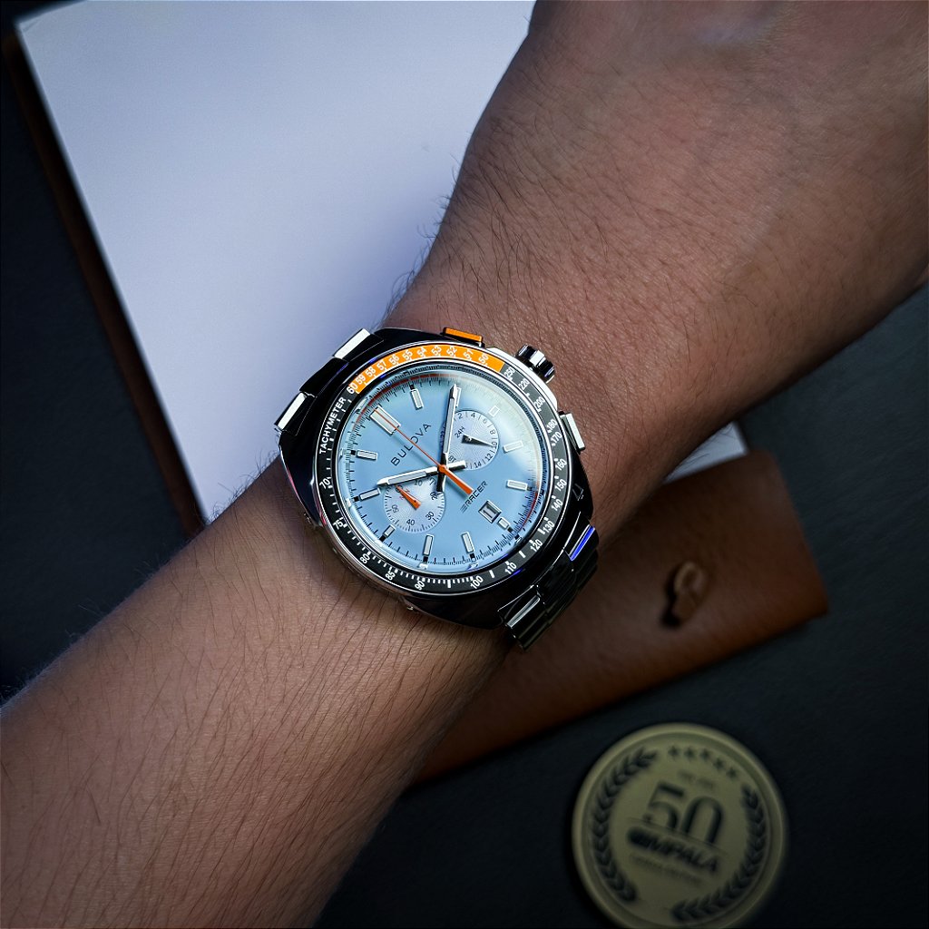 Bulova Racer 98B432 Cronógrafo Azul Safira 100M - Relojoaria