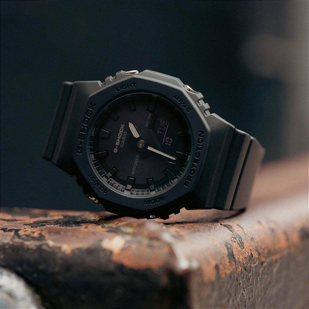 G-SHOCK GMA-P2100BB-1ADR Preto Resistente e Sustentável