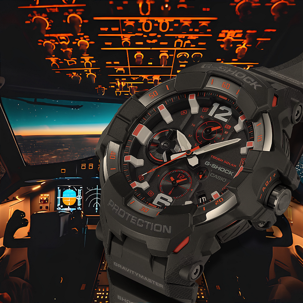 G-Shock GR-B300-1A4DR Gravitymaster Preto 200M Bluetooth