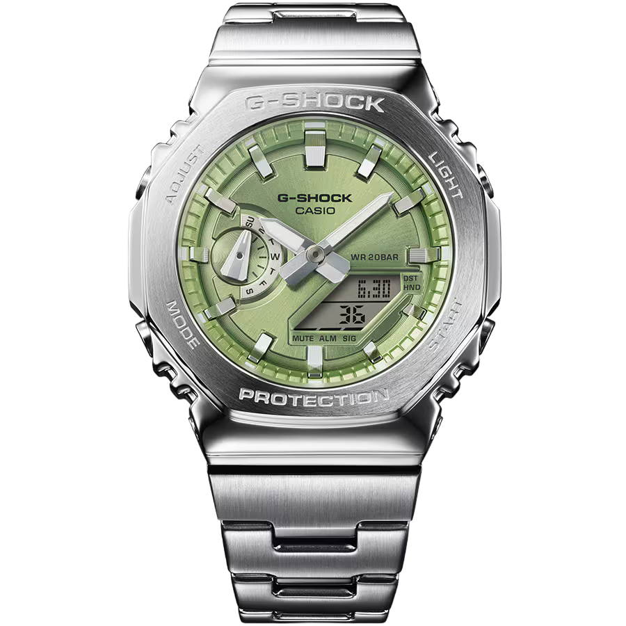 G-SHOCK G-STEEL GM-2110D-3ADR Verde Analógico-Digital - Relojoaria