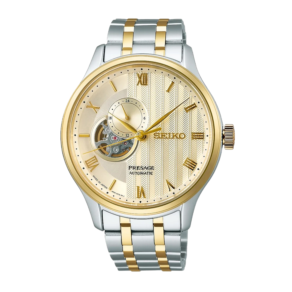 Seiko Presage SSA464 Zen Garden Open Heart Safira 41.8mm