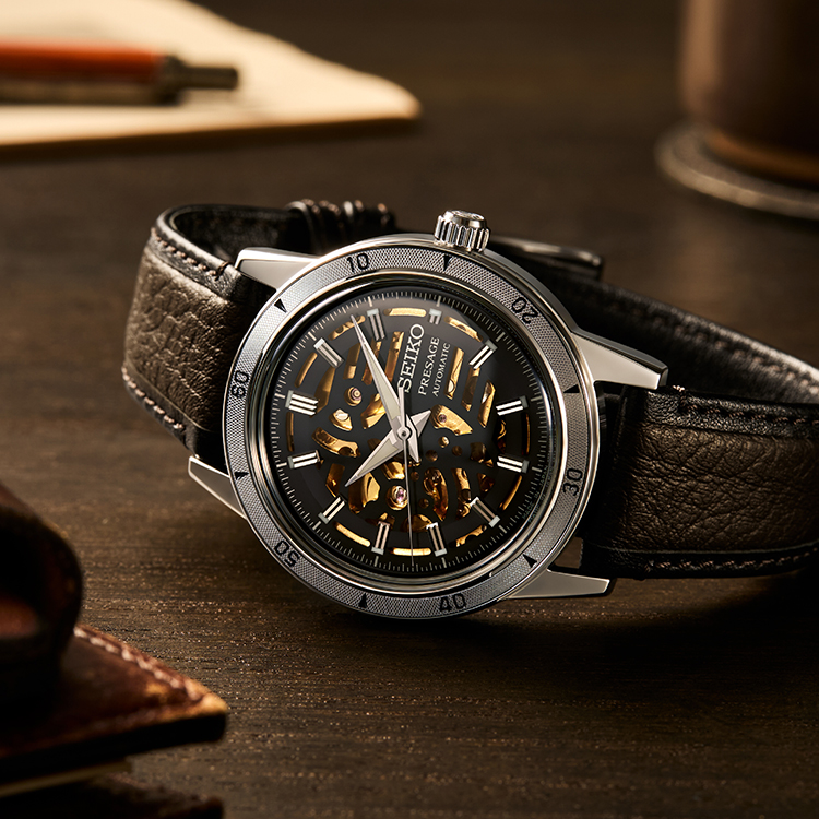 Relógio Seiko Presage Style 60s Skeleton SSA461 Automático