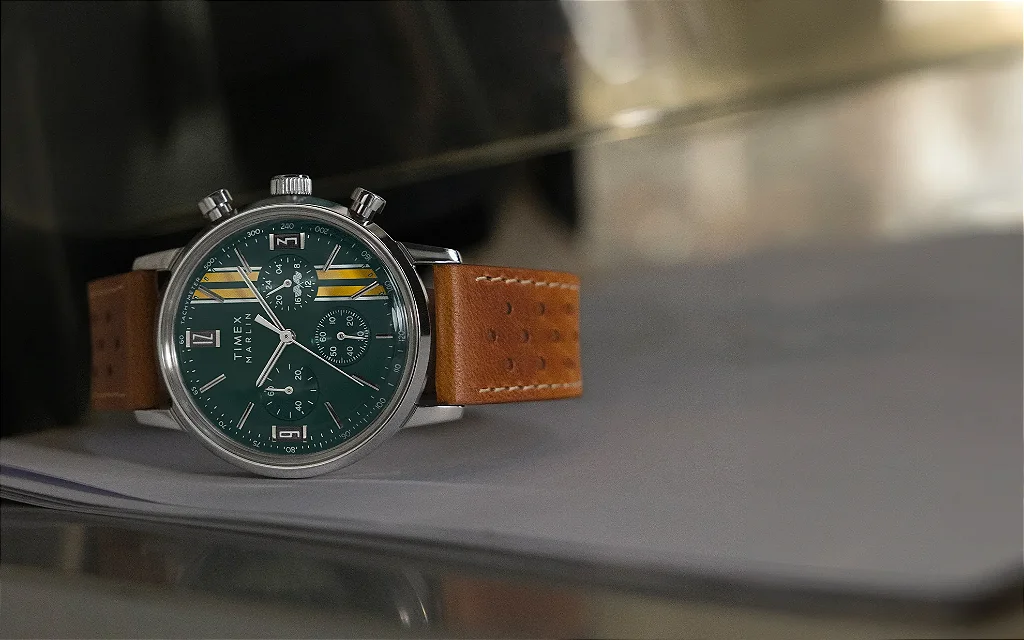 Timex Marlin TW2W99100 Cronógrafo Verde Vintage - Relojoaria
