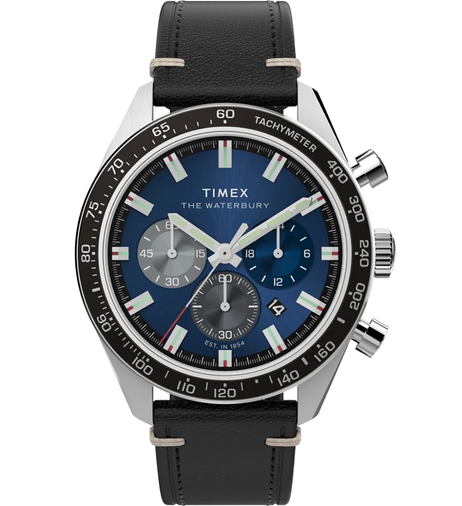 Timex Waterbury TW2Y18600 com caixa 41mm e cronógrafo clássico