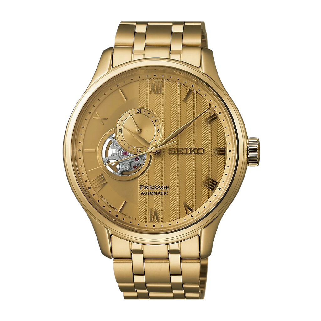 SEIKO PRESAGE 腕時計 ゴールド/ブラウン Seiko Presage Zen Garden SSA468 – Automático Open-Heart 41,8mm