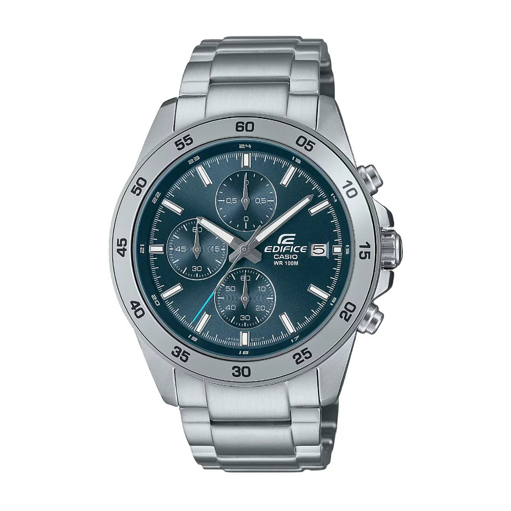 Casio Edifice EFR-526D-2AVUDF Cronógrafo Azul em Aço Inoxidável