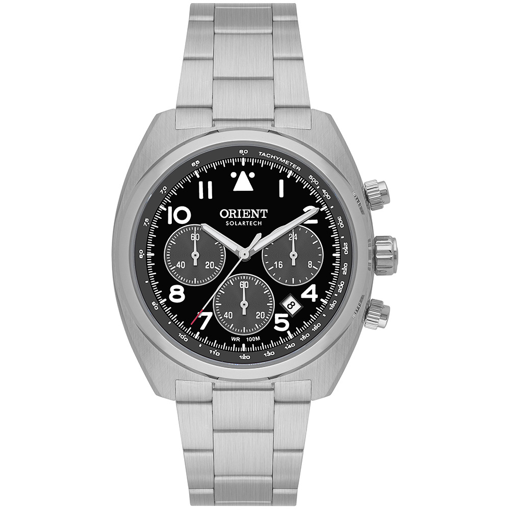 Brancher ソプラノメタル クローム E20 Orient Solartech MBSSC297 P2SX – Cronógrafo solar 40 mm 10 ATM