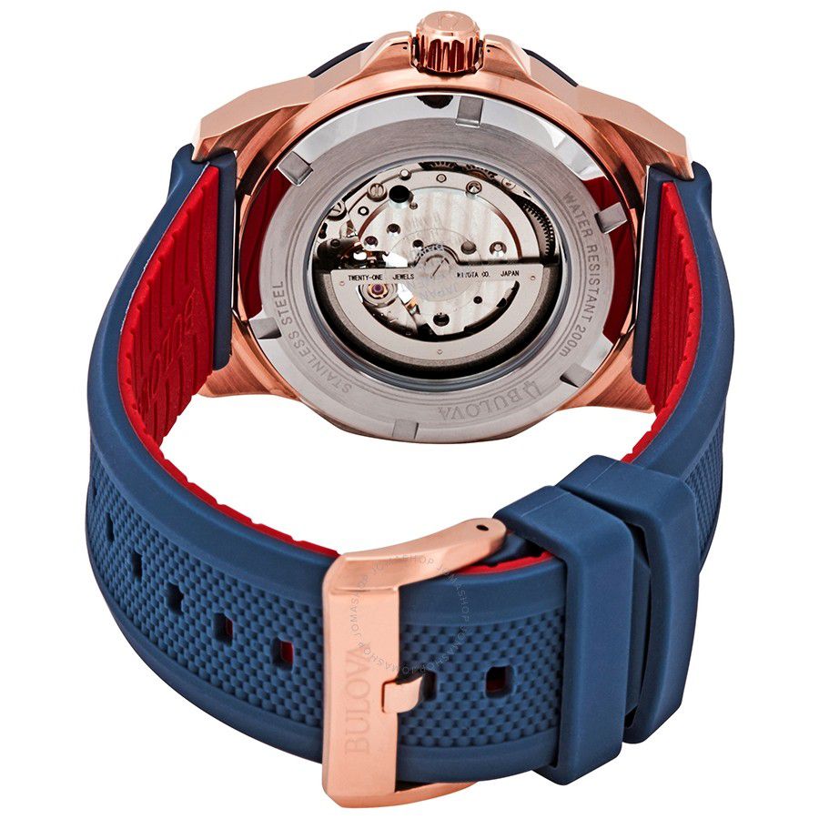 Bulova 98A227 – Marine Star automático azul 200M - Relojoaria