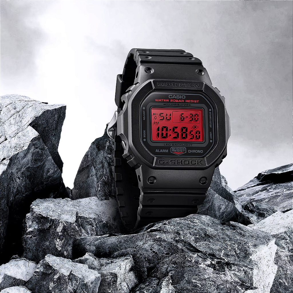 時計 G-SHOCK DW-5600BBR-1JF RED Casio G-Shock Black And Bold Red DW-5600BBR-1DR - Relojoaria